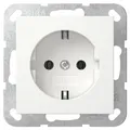 Gira Steckdose Standard 55 Reinweiß seidenmatt 418827 I Unterputz Schuko Steckdose 418827 I bruchsicheres Thermoplast mit Sicherheitsmaßnahme I Einbautiefe 32 mm I Made in Germany I 16 A 250 V