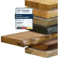 tømmermann Wandregal Schweberegal Holzregal mit Baumkante - Hängeregal aus Massivholz, Komplett-Set 140 cm