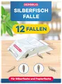 Gerobug Silberfischfalle 12 Stück mit giftfreiem Lockmittel in Allen Wohnräumen - Bonus-Guide zum Silberfische bekämpfen auch bei Spinnen- & Kakerlaken - Alternative zu Silberfisch Köderdose