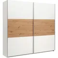 Schwebetürenschrank Saturn in Weiß/Eiche Artisan
