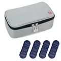 ALLCAMP Insulin Kühltasche Kühlbox für Tragbarer Organizer Diabetiker Medikamente mit 4 Eisbeuteln, Isolierfutter und Stiftaufbewahrung