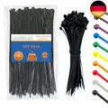 Gocableties Kabelbinder 100 Stück Schwarz, 300 mm x 4,8 mm mit 22,2 kg 