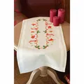 Vervaco Stickpackung Kreuzstich Set Vorgedruckt Tischläufer Weihnachtlich Stickdecken Vorgezeichnet DIY Basteln Erwachsene Kreativ Stickläufer zum Selbersticken 40 x 100 cm Stickset