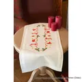 Vervaco Bedruckter Tischläufer Stickset "Weihnachtlich", Stickbild vorgezeichnet