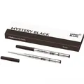 2x Montblanc Ballpoint/Kugelschreiber Mine B Mystery Black/Schwarz Refill/Ersatz
