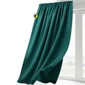BEAUTEX Verdunkelungsgardine mit Kräuselband U-Band, Blackout Vorhang Blickdicht abdunkelnd, Größe und Farbe wählbar (Breite: 300 cm, Höhe: 245 cm, Petrol)