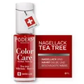 Teebaum-Nagellack Rot 2-in-1 Pflege für gesunde Nägel PODERM 10ml