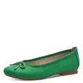 Jana Damen Ballerinas Elegant Vegan, Metallisch (Green), 37 EU