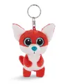 NICI 45545 Glubschis Schlüsselanhänger Fuchs Jayson 9cm, große Glitzeraugen, Plüschtier mit Schlüsselring, rot/weiß