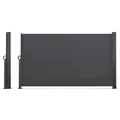 IDMarket - Einziehbarer Außenparavent 160 x 500 cm Anthrazitgrau Seitenrollo