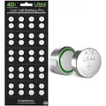 LR44 Batterien, Knopfzelle, AG13, 357, 303, SR44, 40 Stück, Alkaline Batterie