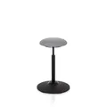 hjh OFFICE 608915 Arbeitshocker Balance SIT Stoff Grau beweglicher Hocker für gesundes Sitzen, höhenverstellbar