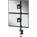 Tischhalterung für zwei Monitore 13"-34" max 8 kg, Neigbar-schwenkbar, mit Drehfunktion, schwarz D208E