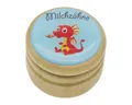 GICO Zahndose Milchzahndose Zahndose Milchzähne Holz 44 mm Drache - 7027, Bilderdose für Jungen und Mädchen