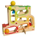 HABA Stand-Kugelbahn Kullerrum – Kugelbahn für Kinder ab 1 Jahr – mit 3 großen Kugeln und interaktiven Elementen, kombinierbar mit Allen Kullerbü-Bahnen – 2012251001