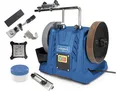 Nass-Trockenschleifer SCHEPPACH TIGER 5000S , blau, B:33cm H:27cm L:29cm, Schleifmaschinen, 150W, 200mm Korund, 120min-1, mit Messerschleifvorrichtung