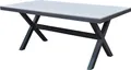 osoltus  Gartentisch X Leg Aluminium Kunststoffholz 180 x 90 cm Ash Grey