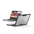 URBAN ARMOR GEAR Plyo Case für das Apple MacBook Air 13" Zoll (M2/M3-2022/2024) Hülle [Sturzfeste Schutzhülle nach US-Militärstandard, Freier Zugang zu Allen Anschlüssen] Ice/schwarz (transparent)