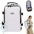 Rucksack Handgepäck klein Flugzeug Reiserucksack Laptoprucksack Ryanair 40x25x20 cm Travel Bestway Cabin Pro small Weiss 40350 2000 +Koffergurt