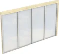 Skanholz Carport-Seitenwand, BxH:355x200 cm, m. Polycarbonat, Wandanbau