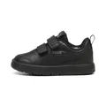 Puma Unisex-Sneaker COURTFLEX V3 V INF für Kinder, Puma Black-Puma Black-Cast Iron, 4 UK-Kinder