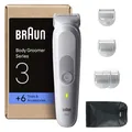 Braun Bodygroomer Series 3, Elektrischer Körperrasierer Herren mit 6 Zubehörteil