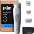 Braun Bodygroomer Series 3, +6 Zubehörteile, Extra Hautschutz, 80 Min Akkulaufze