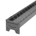 Junghennenfuttertrog 75cm, verzinkt, linear, Futtertrog für Junghennen