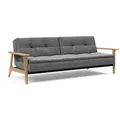 Innovation Living Dublexo Klappsofa 115x210 cm mit eiche Armlehne - Schwarz