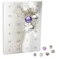 VALIOSA Merry Christmas Mode-Schmuck Adventskalender mit Halskette, Armband + 22 individuelle Perlen-Anhänger aus Glas & Metall, das besondere