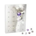 Merry Christmas Mode-Schmuck Adventskalender Halskette Armband 22 Anhänger lila