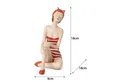 Moritz Dekofigur Badenixe mit Badeanzug Schwimmbad, Dekofigur Badezimmer Figur Dekoration Shabby Chic Stil Roter Badeanzug