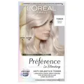 L'Oréal Paris Haartoner, Anti-Gelbstich für kühles Blond und intensiven Glanz, Ohne Ammoniak, Préférence Le Blonding, Pearly Boost
