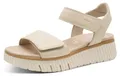 Tamaris Comfort Damen Sandale aus Leder mit einer Plateausohle 8-88720-44, Größe:40 EU, Farbe:Beige