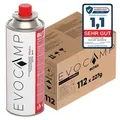 EVOCAMP 112x Butan Gaskartuschen 227g Typ MSF-1a für Campingkocher, Gasheizung