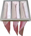 vhbw Taschenfilter für diverse Klima- und Lüftungsanlagen - Filter F7, 28,7 x 28,7 x 36 cm Rosa