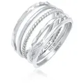 Elli Ring-Set Stapelring Stacking Boho Set (5 tlg) 925 Sterling Silber, Geo silberfarben 50