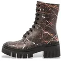 Art für Damen. 11375F126003_ESP Lederstiefeletten 1375F schwarz (37), 3 bis 5 cm, Schnürsenkel, Reißverschluss, Lässig