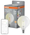 Osram SMART+ LED-Lampe Globe, E27, Filament klar, 2700 K warmweiß, dimmbar, App- und Sprachsteuerung, kompatibel mit Alexa und Google