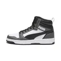 Puma Rebound V6 Buck Sportschuhe für Erwachsene, Unisex, Weiß/Schwarz/Grau (Shadow Gray Asphalt), 42.5 EU