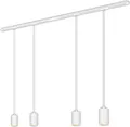 Briloner Rail Schienensystem, Komplettset, 4x GU10 Pendel, Einspeisung, Weiß, 1,5 m