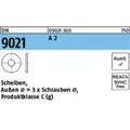 Scheibe Din 9021/iso 7093 6,4x18x1,6mm Edelstahl A2 Blank 1000 Stk