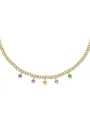 FAVS Edelstahlkette FAVS Damen-Kette Edelstahl 5 Zirkonia
