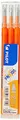 Pilot Pen 2261006F - Ersatzminen Tintenroller Frixion Ball, Stärke 0,7 mm, Schreibfarbe orange, radierbar, 3 Stück