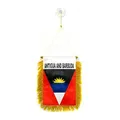 AZ FLAG - Wimpel Antigua Und Barbuda - 15x10 cm - Antigua And Barbuda Mini Flagge 10 x 15 Cm - Auto Pennant Spezielle Auto