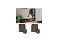 Vicco Raumteiler Würfelregal Standregal Ludus Schwarz Faltbox Wohnzimmer Regal 36x145 cm modern Ablage 4 Fächer Dekoregal Ordnerregal Aufbewahrung