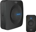 ELRO DB3000-P1C1B Funk Türklingel Set Tragbare Empfänger mit Batterie-Wasserdicht, 100m Reichweite, 64 Melodien-Schwarz