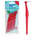 TePe Angle Interdentalbürste, Rot, 0,5 mm/ISO 2, 6 Stk., Zahnwischenraumreinigung, Plaque-Entferner für kleine Zahnlücken