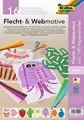 Folia Flecht- & Webmotive Set, DIN A4, 16 Blatt inkl. 190 Flechtstreifen