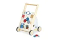 Pinolino Kinderträume Activity-Lauflernwagen Titus, grau, mit diversen Spielmöglichkeiten, gummierten Holzrädern, Linde und MDF, klar und bunt lackiert